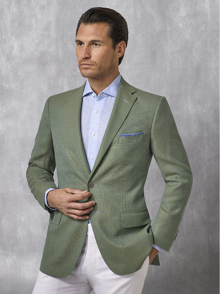 Sage Plain Blazer Oxxford Collection Tom James Company