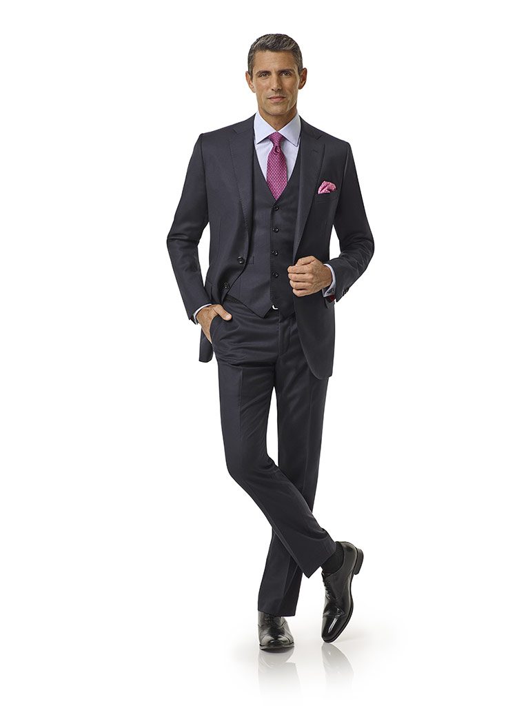 Navy Solid Holland and Sherry Royal Mile Suit Tom James Company