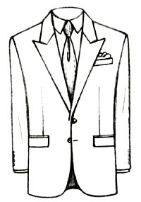 Two Button Single Breasted Custom Suit Model