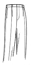 Single Forward Pleats Custom Trouser Model