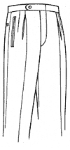 Triple Forward Pleats Custom Trouser Model