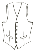 Six Button Custom Vest Model