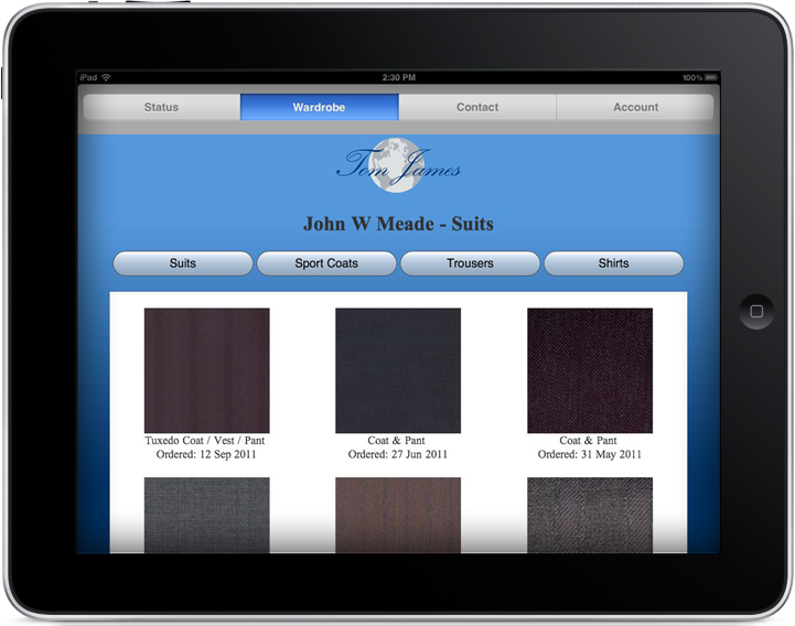 Tom James iPad App