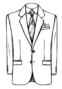 wo Button Single Breasted Custom Suit Model