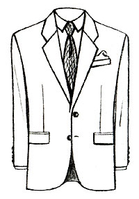 Two Button Single Breasted Custom Suit Model