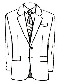 Two Button Single Breasted Custom Suit Model