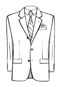 Three Button Single Breasted Custom Suit Model