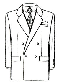 One Button Double Breasted Custom Suit Model