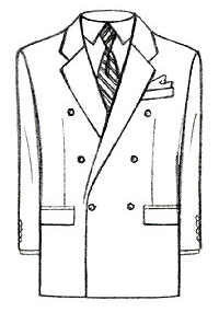 One Button Double Breasted Custom Suit Model