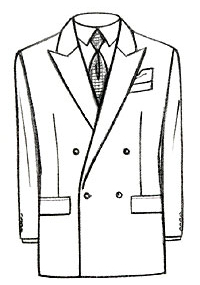 One Button Double Breasted Custom Suit Model