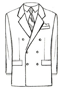 Two Button Double Breasted Custom Suit Model