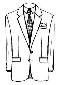 Two Button Single Breasted Custom Suit Model