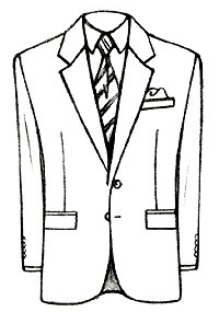 Two Button Single Breasted Custom Suit Model
