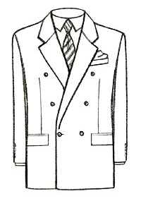 One Button Double Breasted Six to Show Custom Suit Model