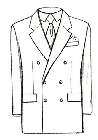 Two Button Double Breasted Custom Suit Model