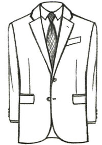 Two Button Single Breasted Custom Suit Model