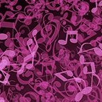 Pink Music Notes