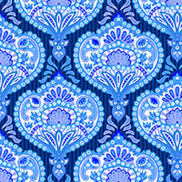 Blue Indian Paisley Lining