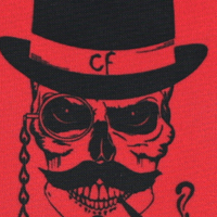 Red Initial Vint Skull Lining