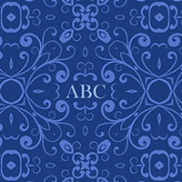 Navy Antique French Initial Lining