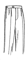 Double Forward Pleats Custom Trouser Model