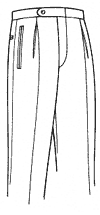 Triple Forward Pleats Custom Trouser Model