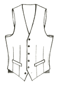 Six Button Custom Vest Model