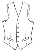 Five Button Custom Vest Model