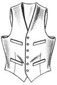 Six Button Custom Vest Model