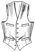 Six Button Custom Vest Model