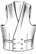 Three Button Custom Vest Model