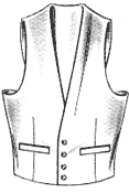Four Button Custom Vest Model