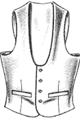 Four Button Custom Vest Model