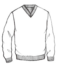 custom sweater high vee