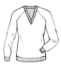 custom sweater womens raglan sleeve vee