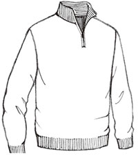 custom sweater zip mock