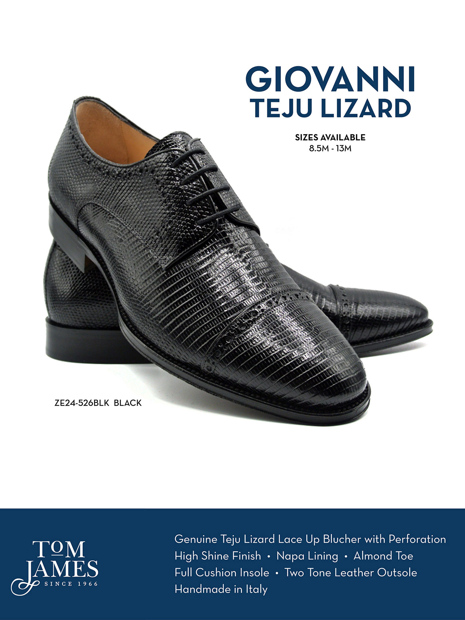 GIOVANNI TEJU LIZARD LACE UP - Zelli