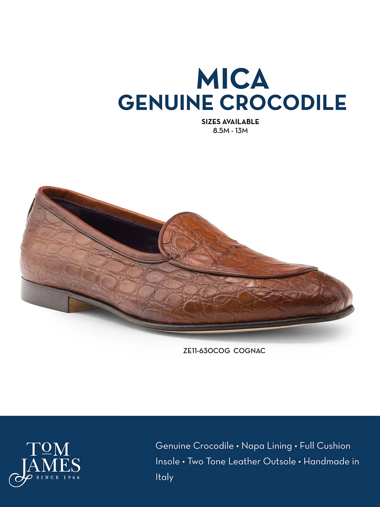 MICA CROCODILE SLIP ON LOAFER - Zelli