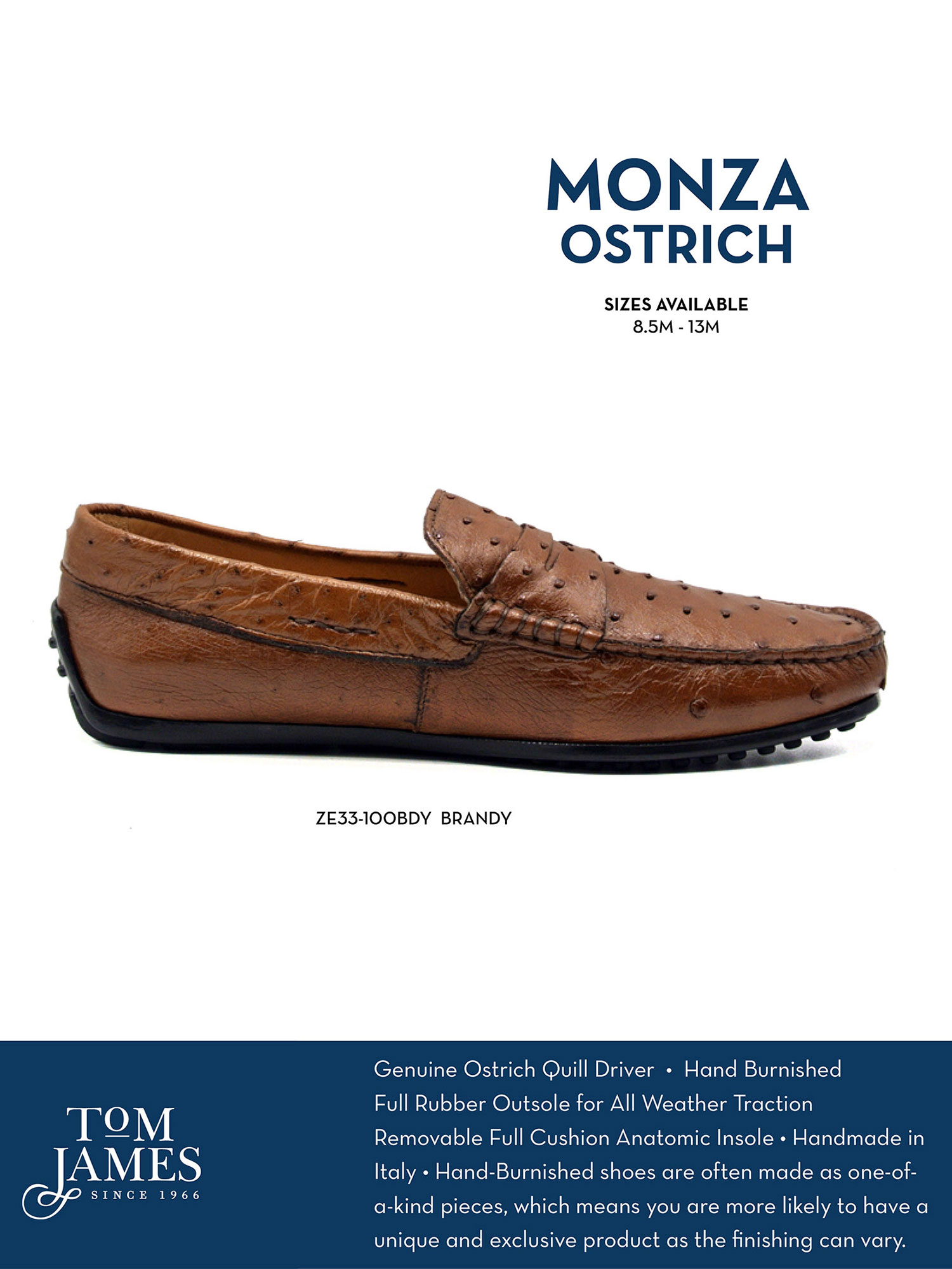 MONZA OSTRICH QUILL DRIVER - Zelli