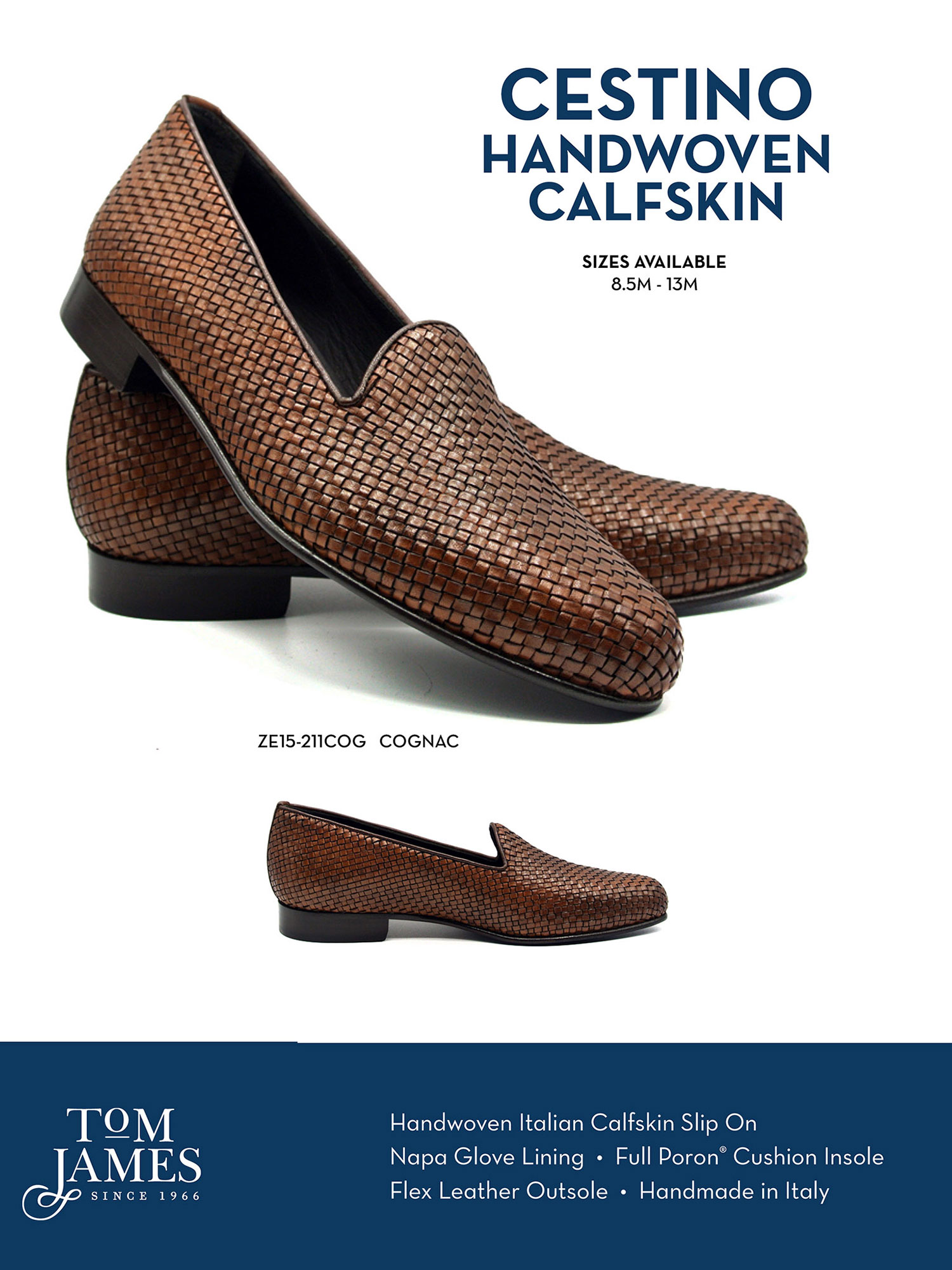 CESTINO Calfskin Basketweave Slip On - Zelli