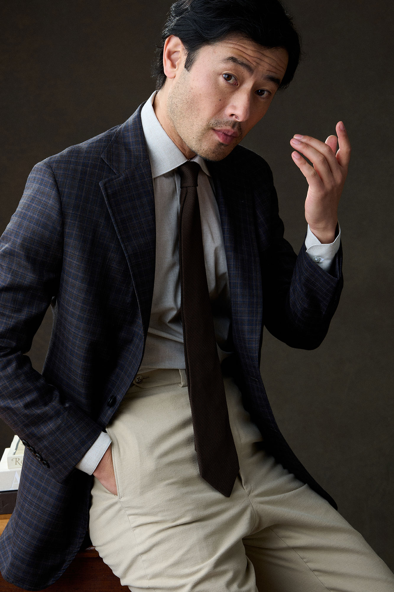 Brown & Blue Plaid Sportcoat