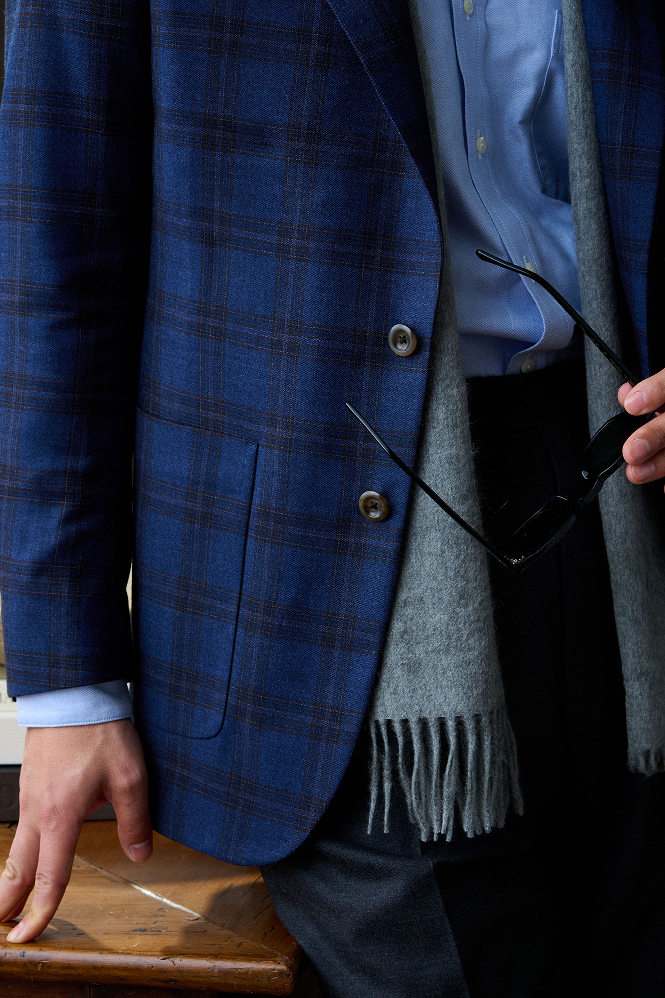 Blue & Brown Plaid Sportcoat