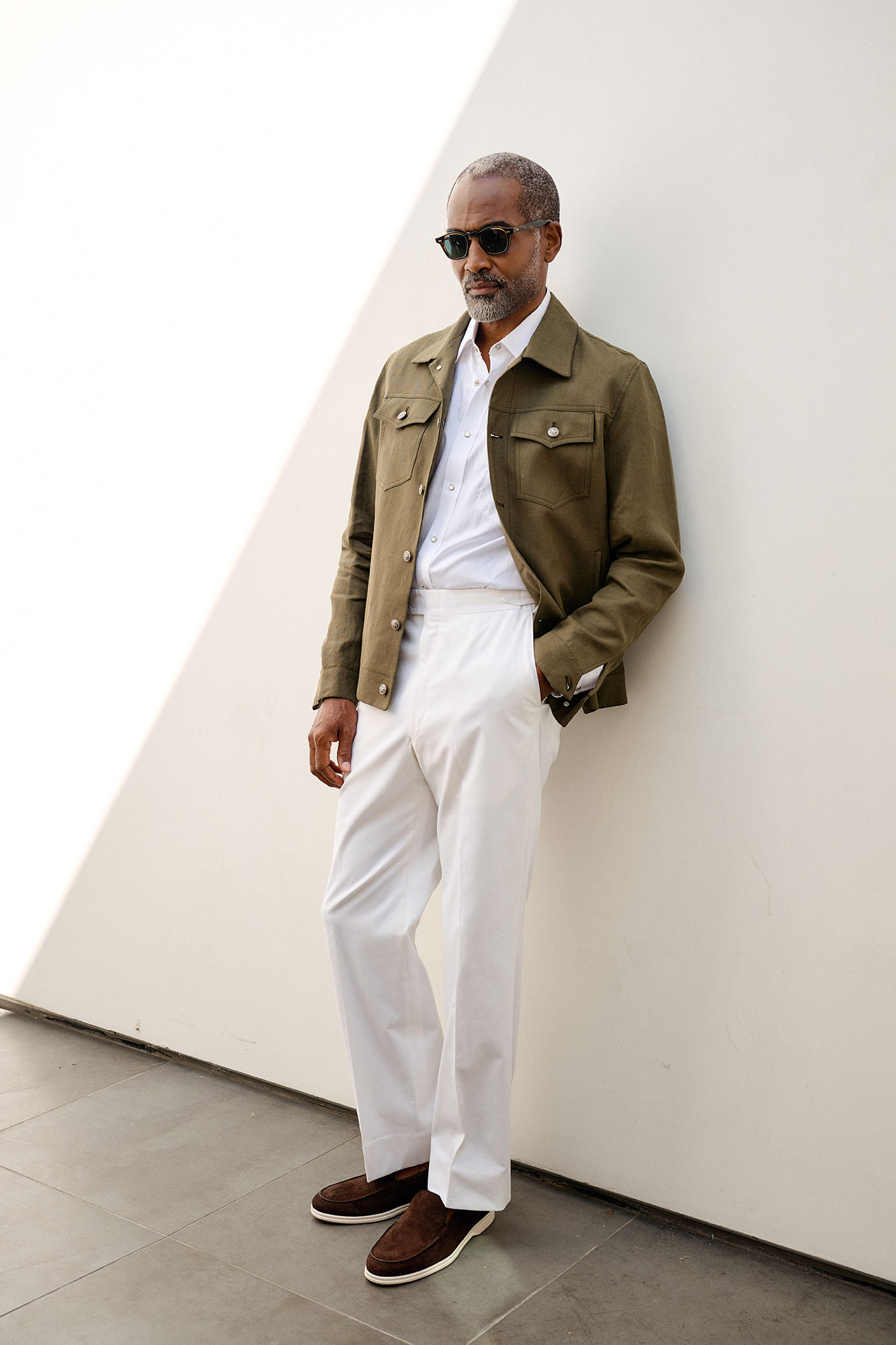 Forest Green Linen Jacket