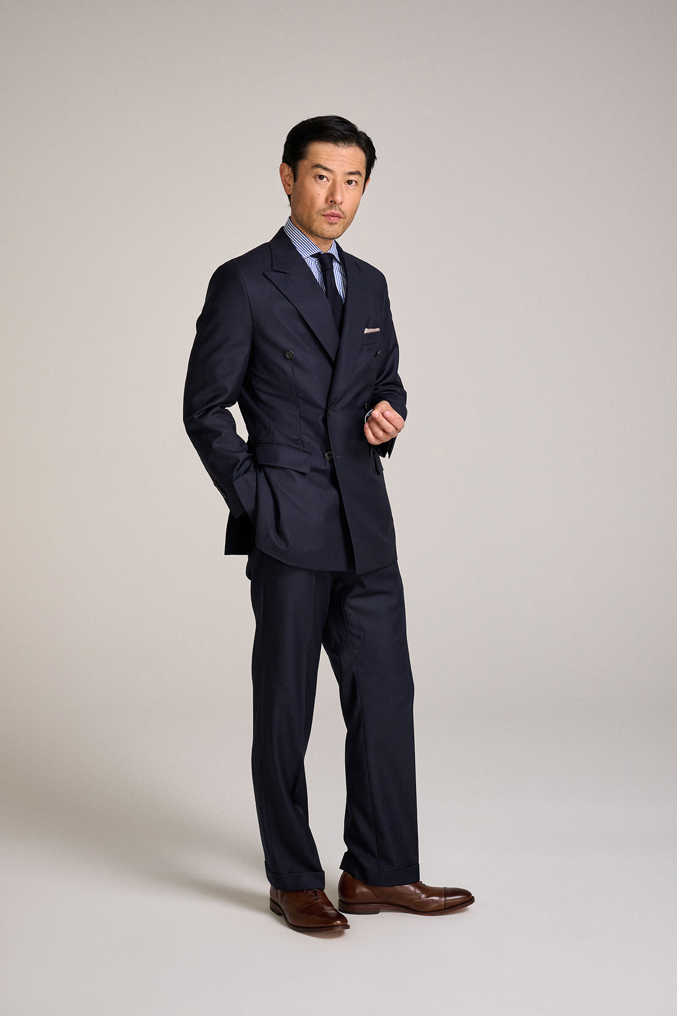 Double Breasted Navy Suit