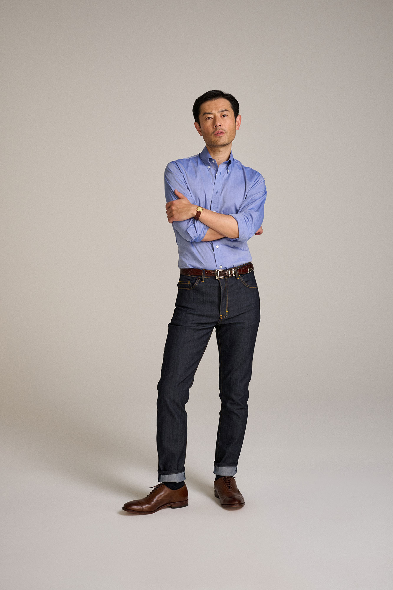 Cotton Chambray Dress Shirt