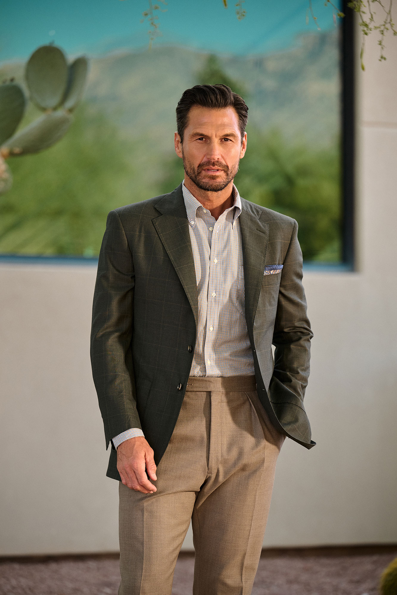 Olive Glen Plaid Sportcoat