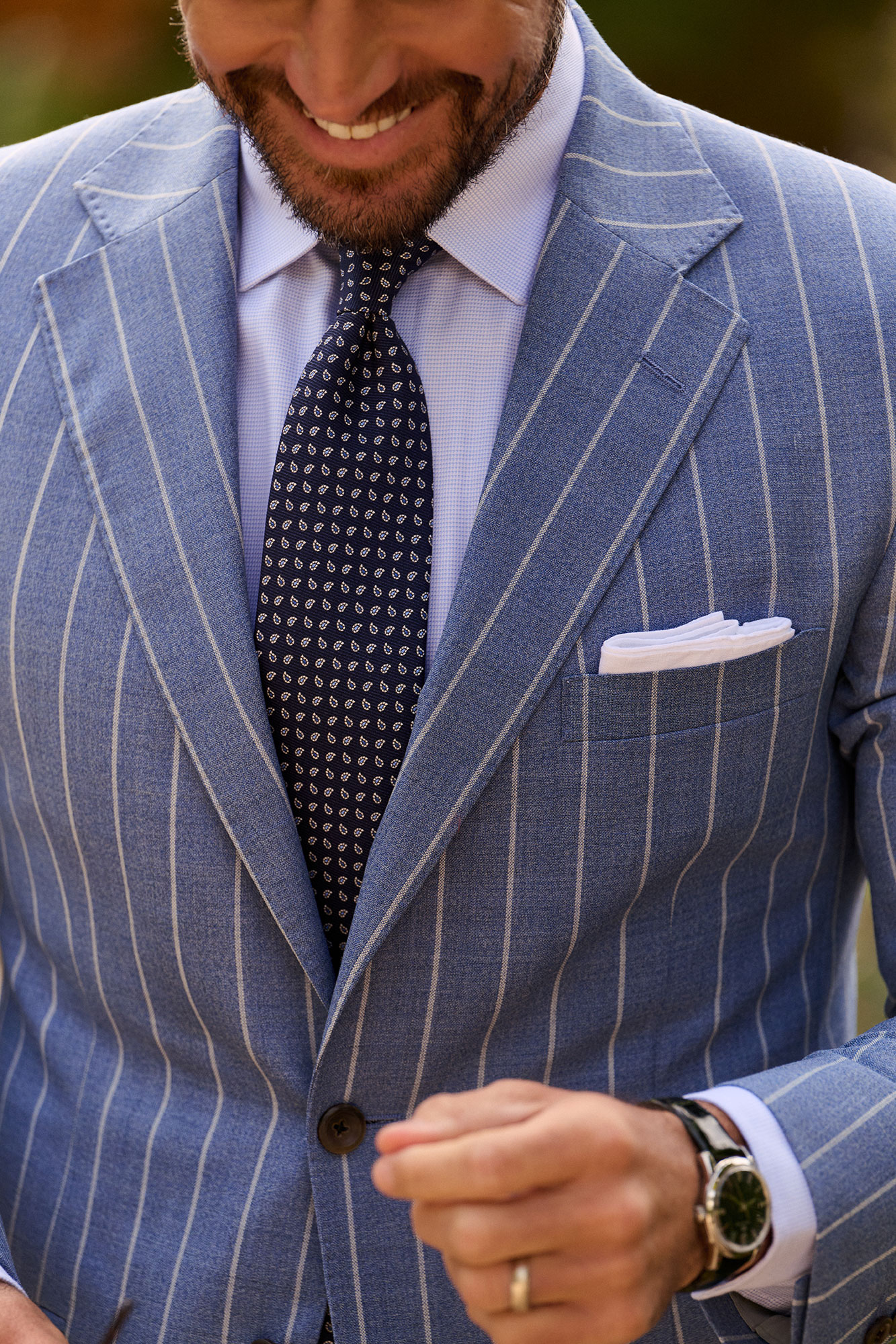 Blue Tic Weave Shirt