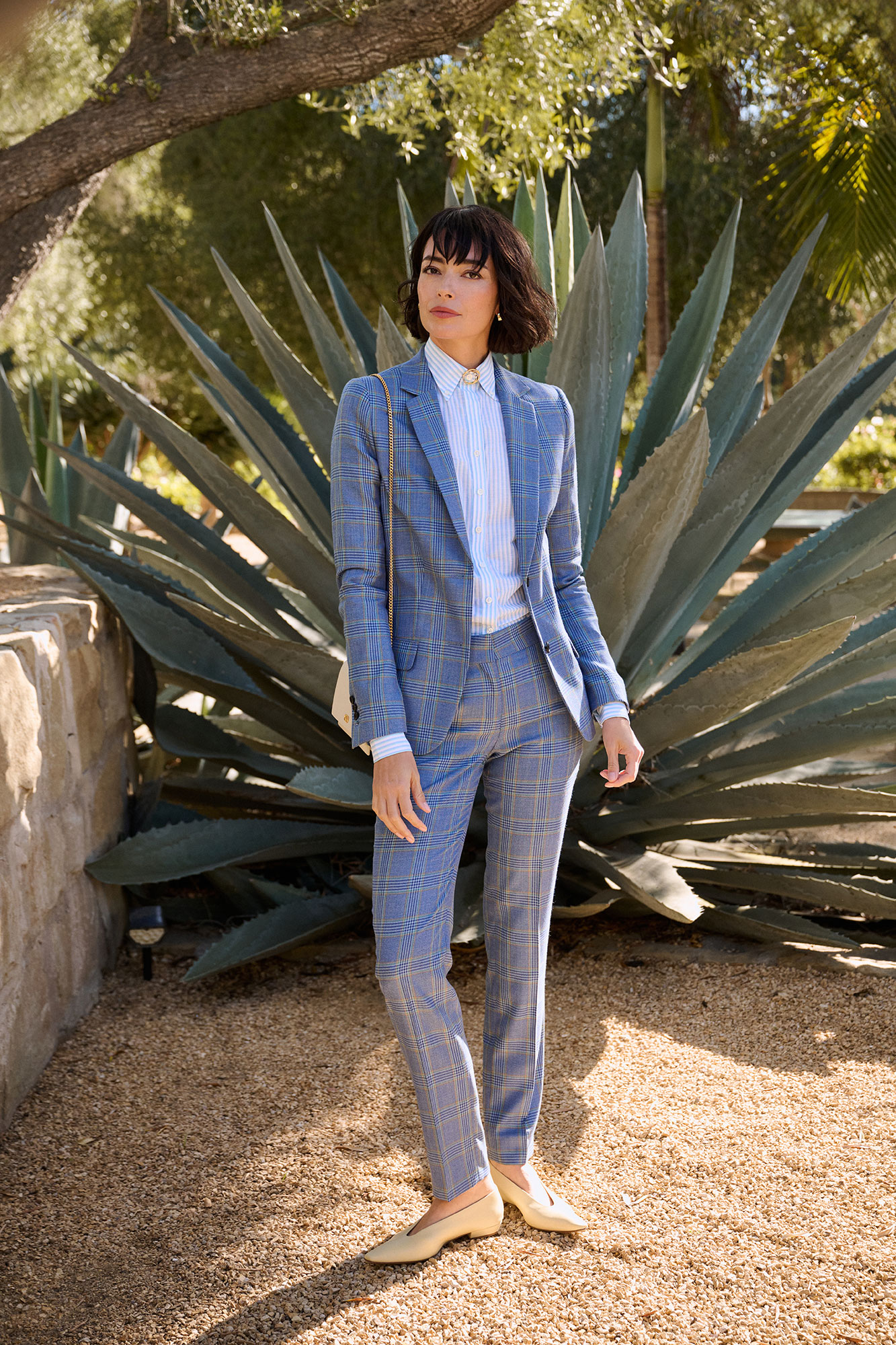 Light Blue Plaid Suit