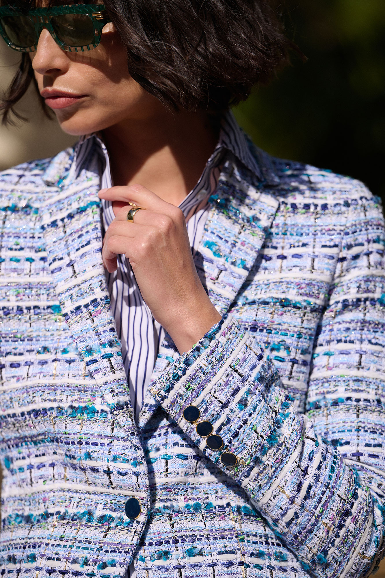 Blue Tweed Mix Jane Jacket