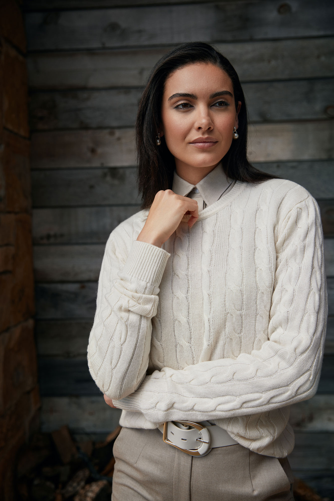 Cable Knit Cashmere Sweater